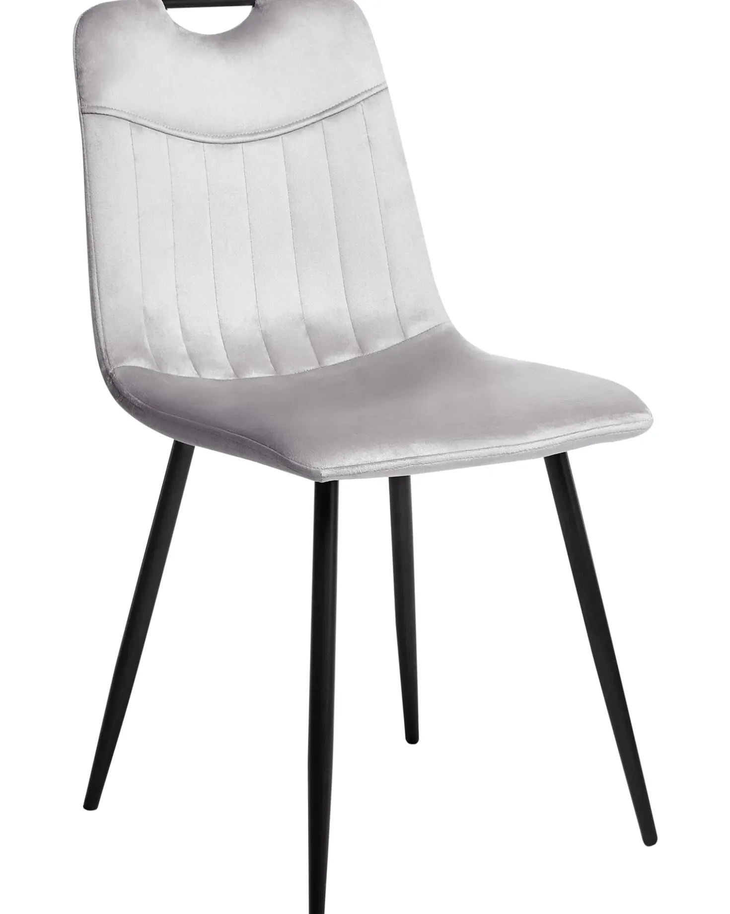 Set di 4 sedie da pranzo ARGYLE Velluto Grigio chiaro