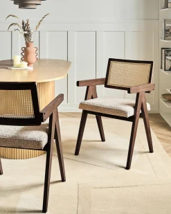 Set di 2 sedie da pranzo AVA Legno Marrone/Tortora