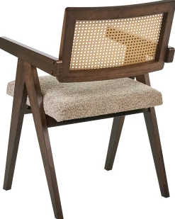 Set di 2 sedie da pranzo AVA Legno Marrone/Tortora