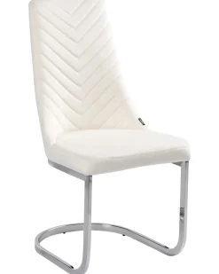 Set di 2 sedie da pranzo ALTOONA Velluto Bianco sporco