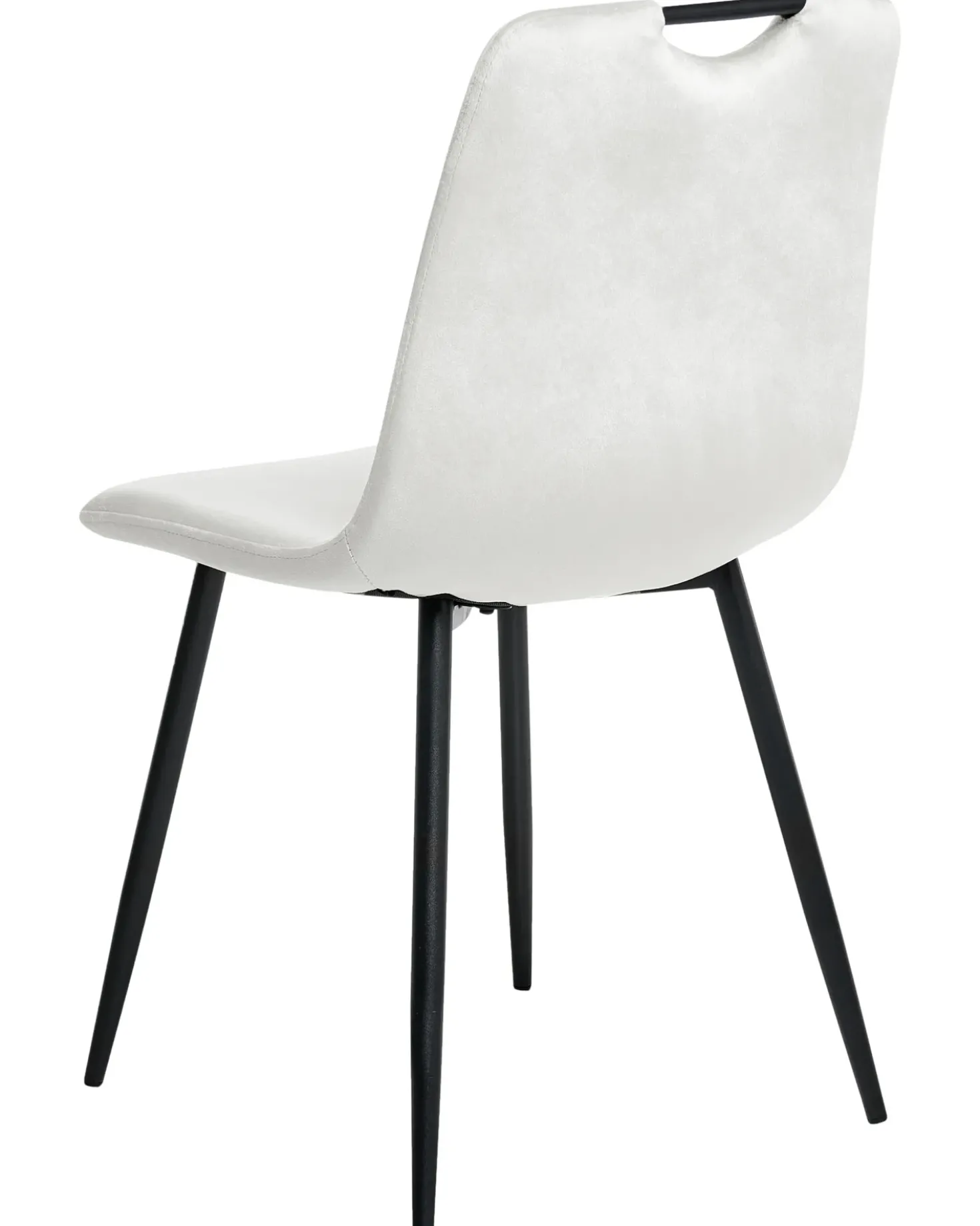 Set di 4 sedie da pranzo ARGYLE Velluto Bianco sporco