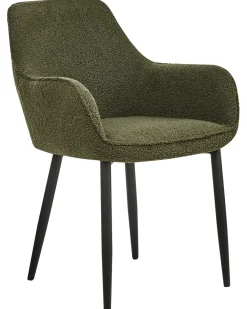 Set di 2 sedie da pranzo ALDEN Bouclé Verde scuro