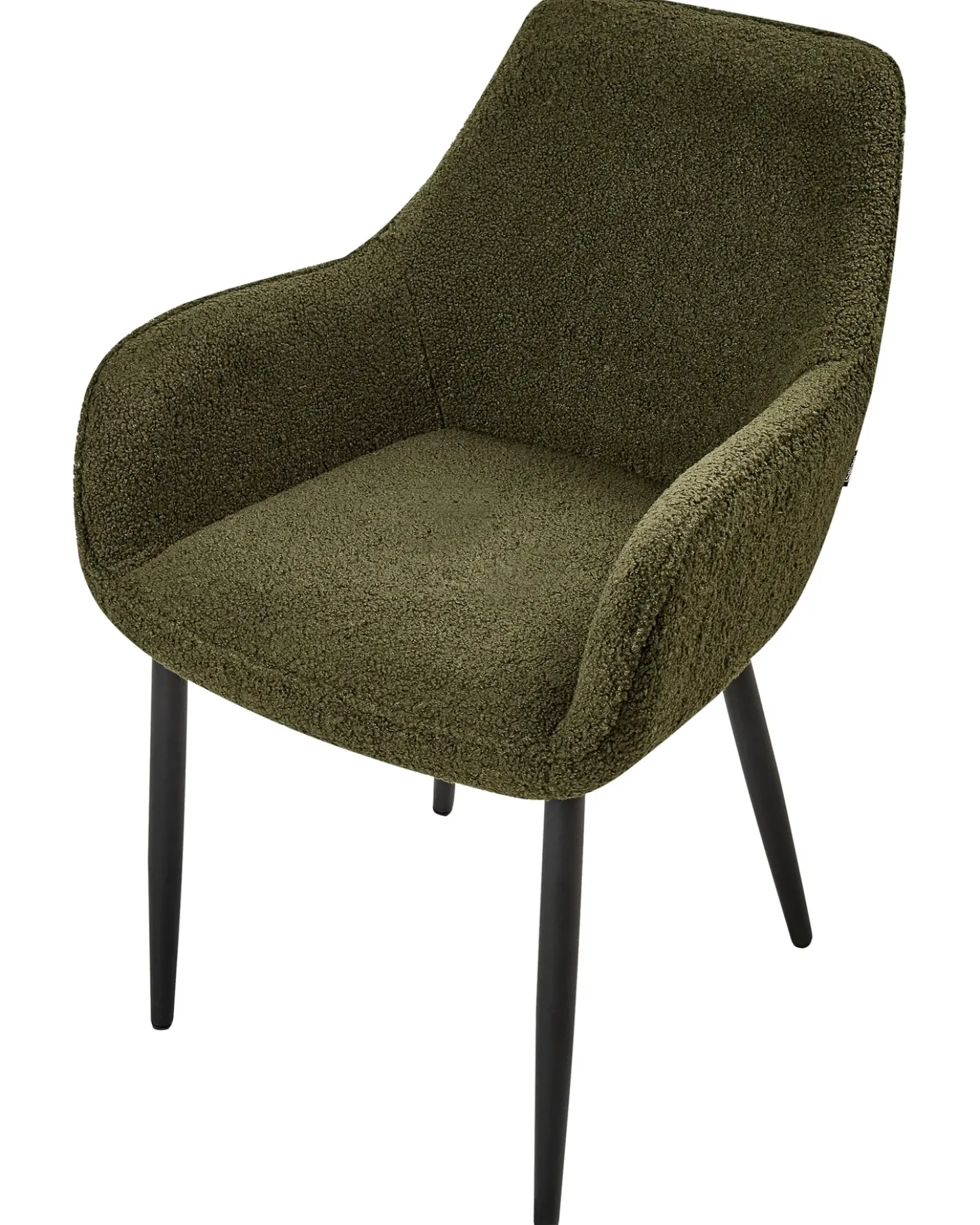 Set di 2 sedie da pranzo ALDEN Bouclé Verde scuro