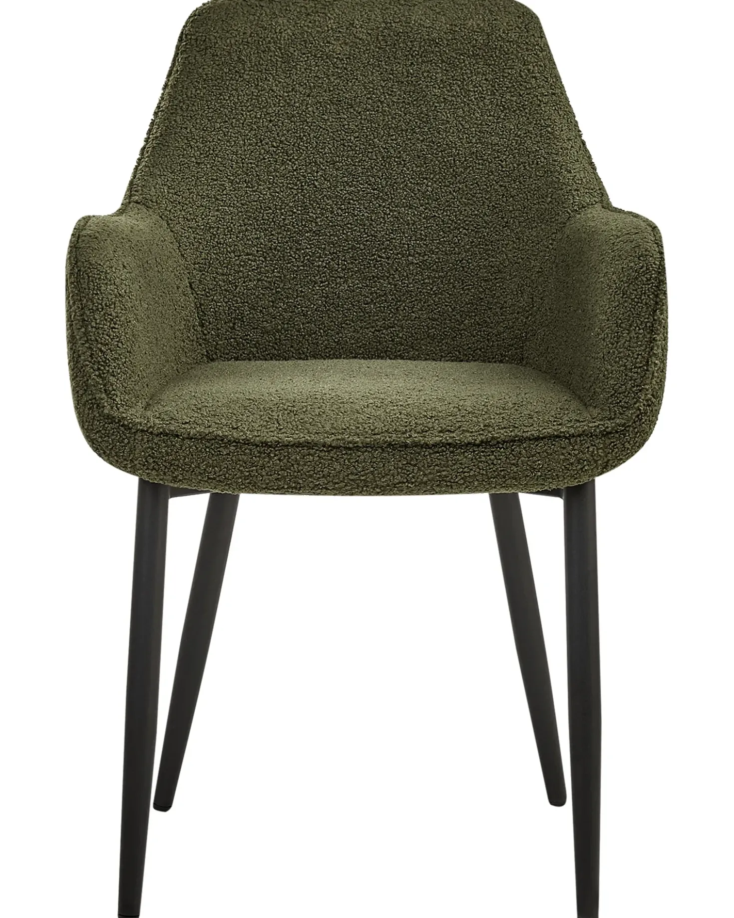 Set di 2 sedie da pranzo ALDEN Bouclé Verde scuro