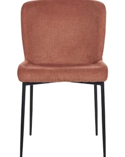 Set di 2 sedie da pranzo ADA Tessuto Marrone
