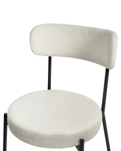 Set di 2 sedie da pranzo ALLISON Bouclé Bianco