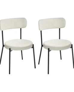 Set di 2 sedie da pranzo ALLISON Bouclé Bianco