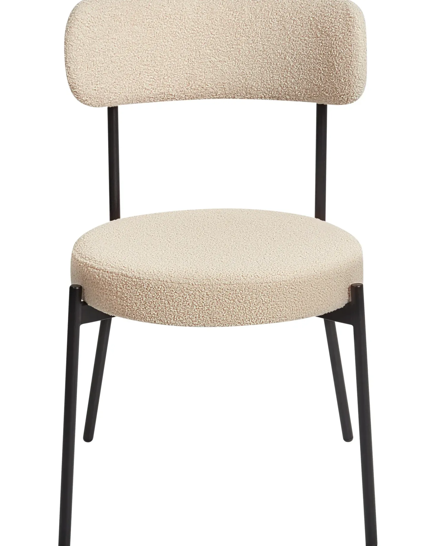 Set di 2 sedie da pranzo ALLISON Bouclé Beige chiaro