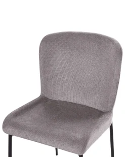 Set di 2 sedie da pranzo ADA Tessuto Grigio scuro