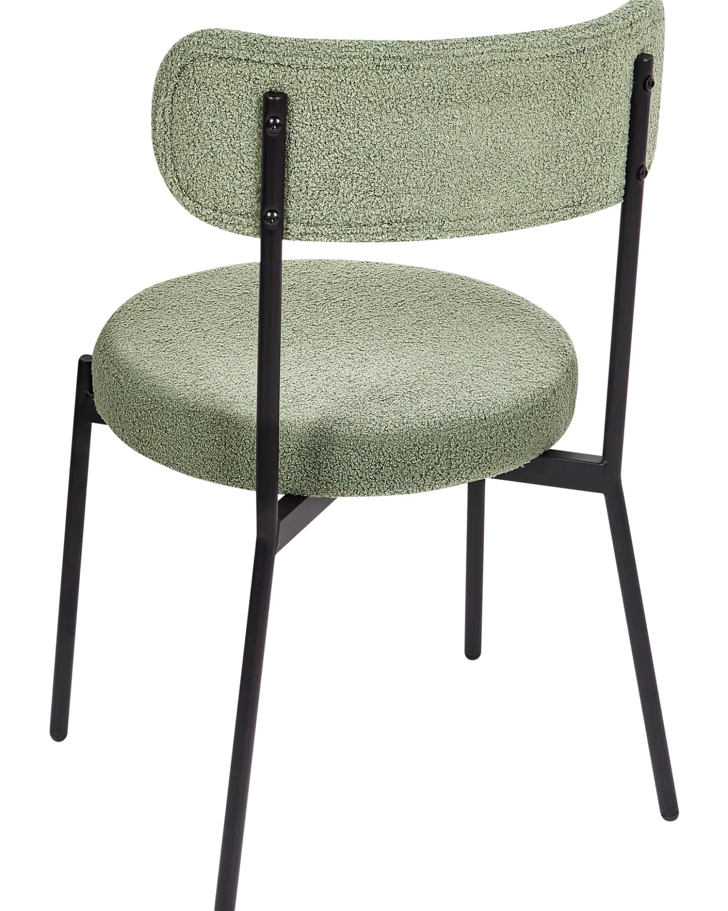 Set di 2 sedie da pranzo ALLISON Bouclé Verde chiaro