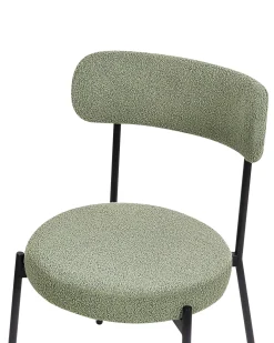 Set di 2 sedie da pranzo ALLISON Bouclé Verde chiaro