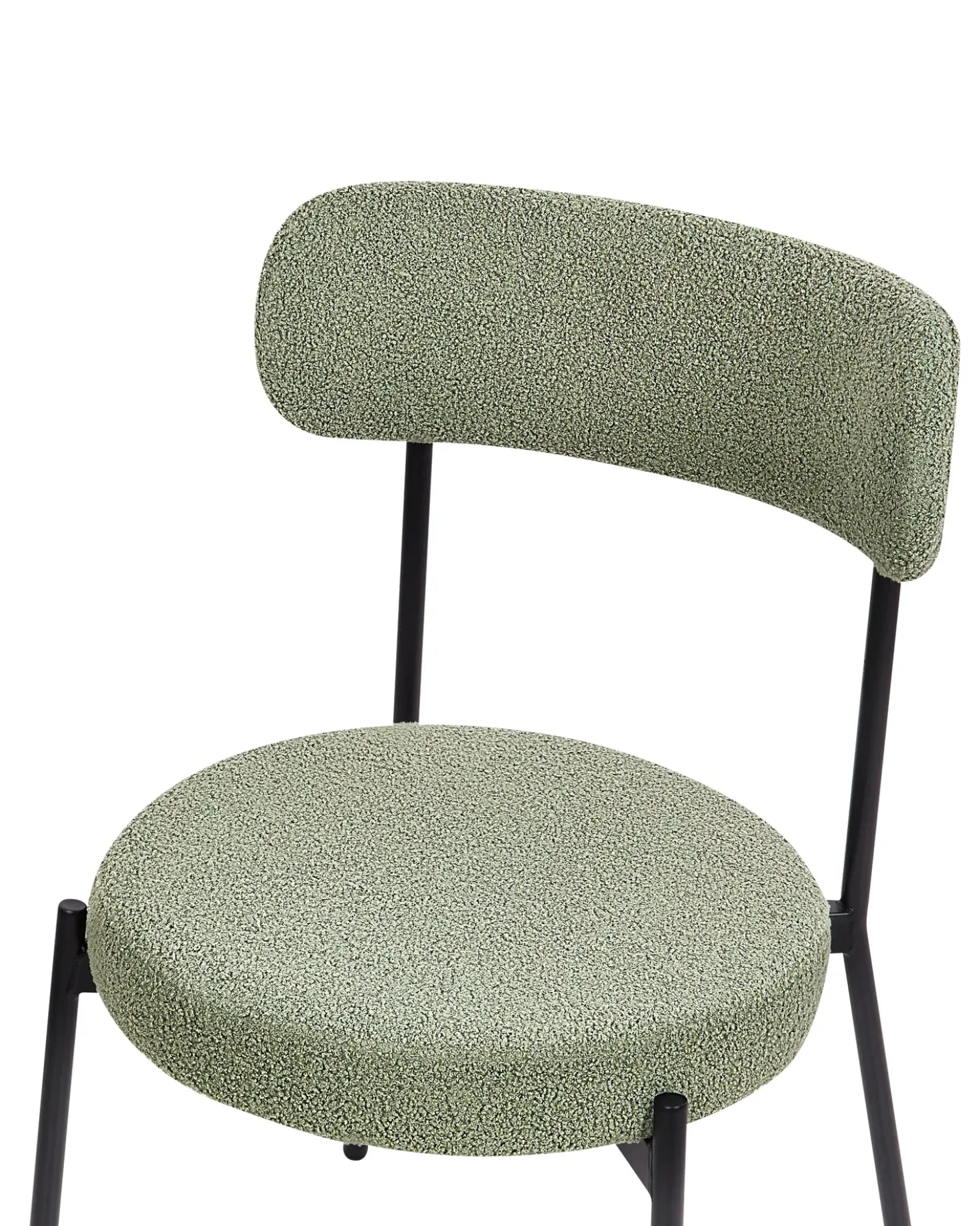 Set di 2 sedie da pranzo ALLISON Bouclé Verde chiaro