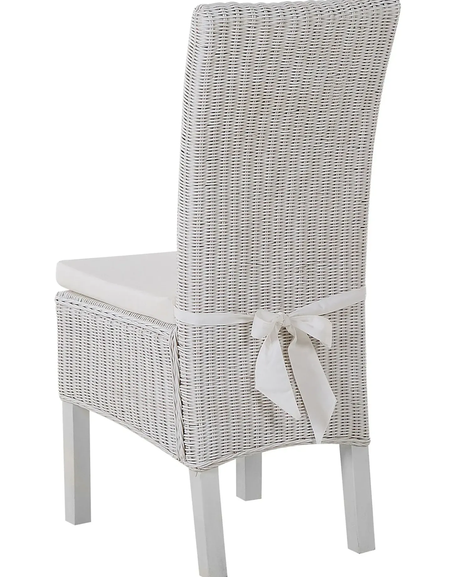 Set di 2 sedie da pranzo ANDES Rattan Bianco