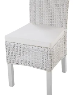 Set di 2 sedie da pranzo ANDES Rattan Bianco
