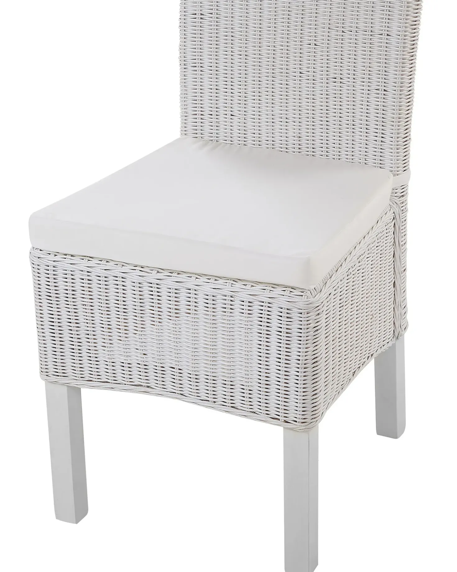 Set di 2 sedie da pranzo ANDES Rattan Bianco