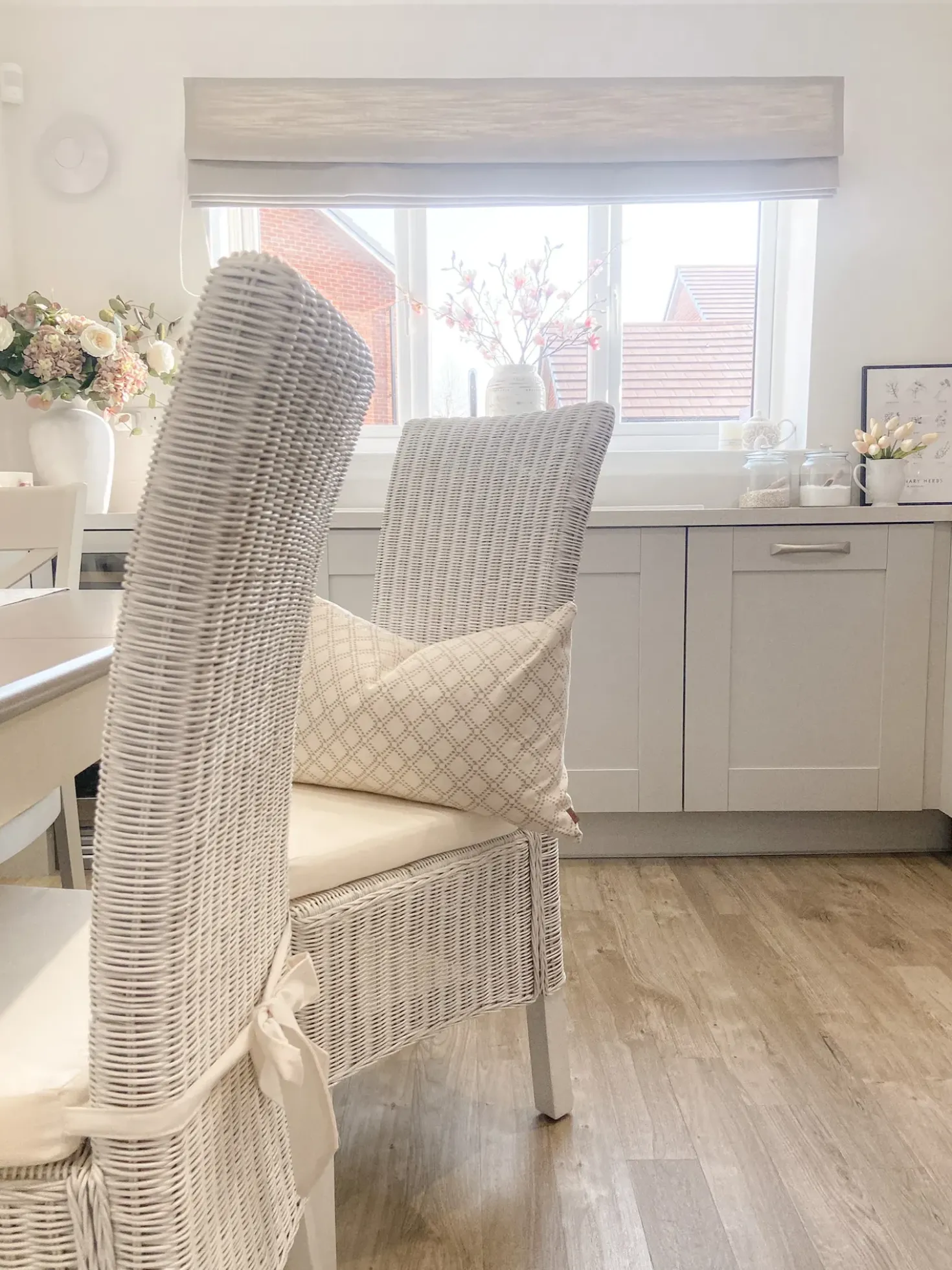 Set di 2 sedie da pranzo ANDES Rattan Bianco