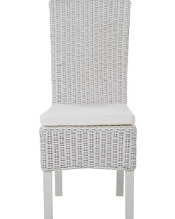 Set di 2 sedie da pranzo ANDES Rattan Bianco