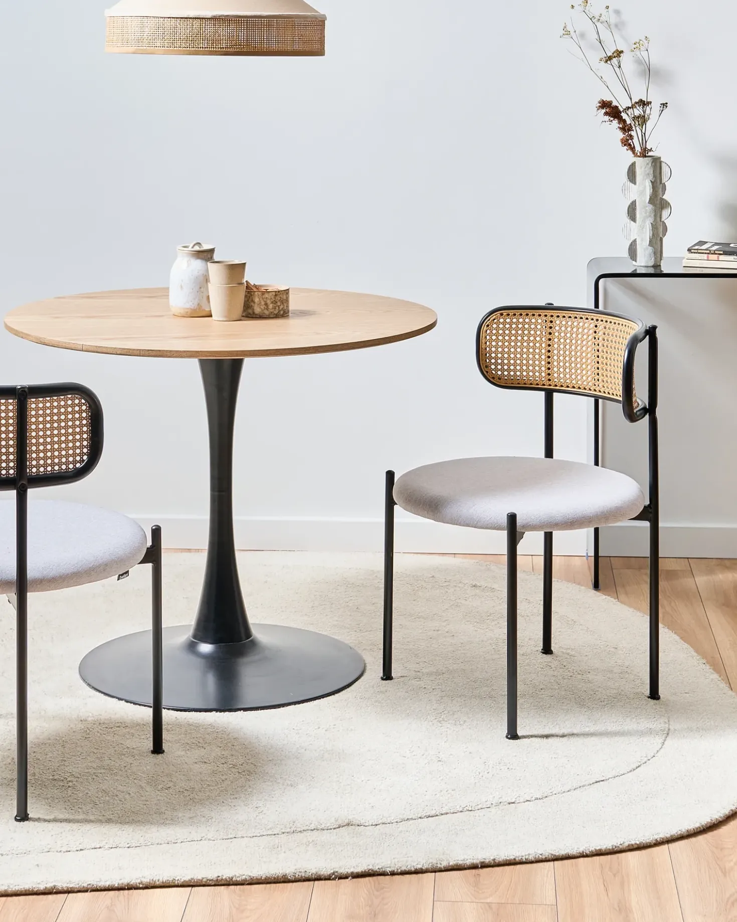 Set di 2 sedie da pranzo ANDOVER Metallo Nero