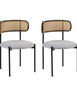 Set di 2 sedie da pranzo ANDOVER Metallo Nero