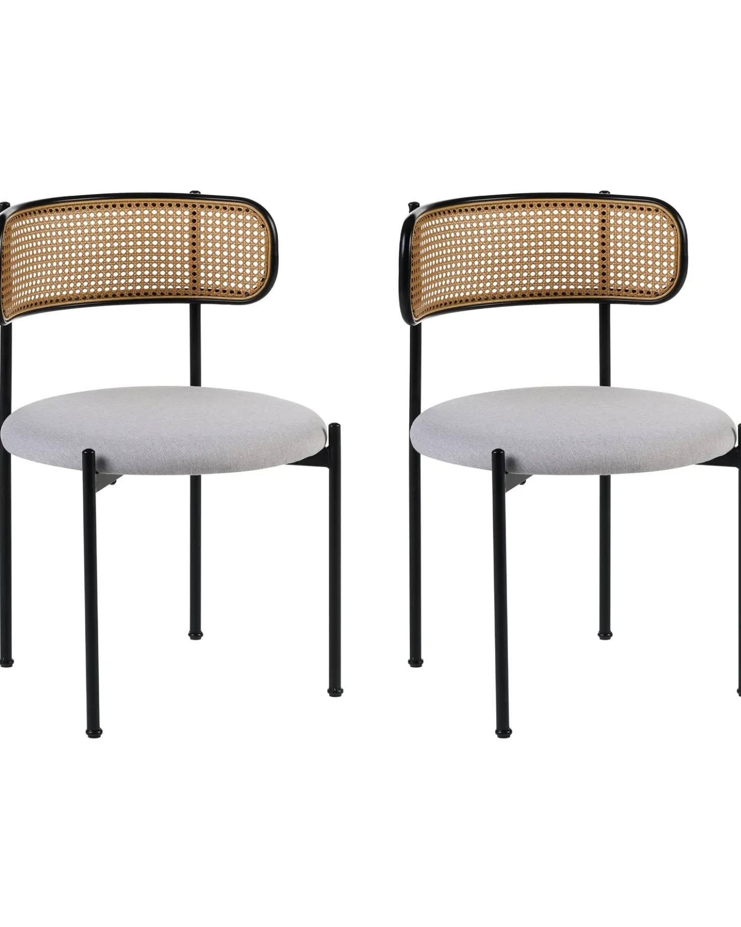 Set di 2 sedie da pranzo ANDOVER Metallo Nero