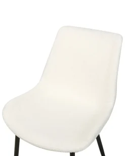 Set di 2 sedie da pranzo AVILLA Bouclé Bianco