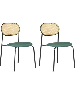 Set di 2 sedie da pranzo ADAVER Metallo Nero