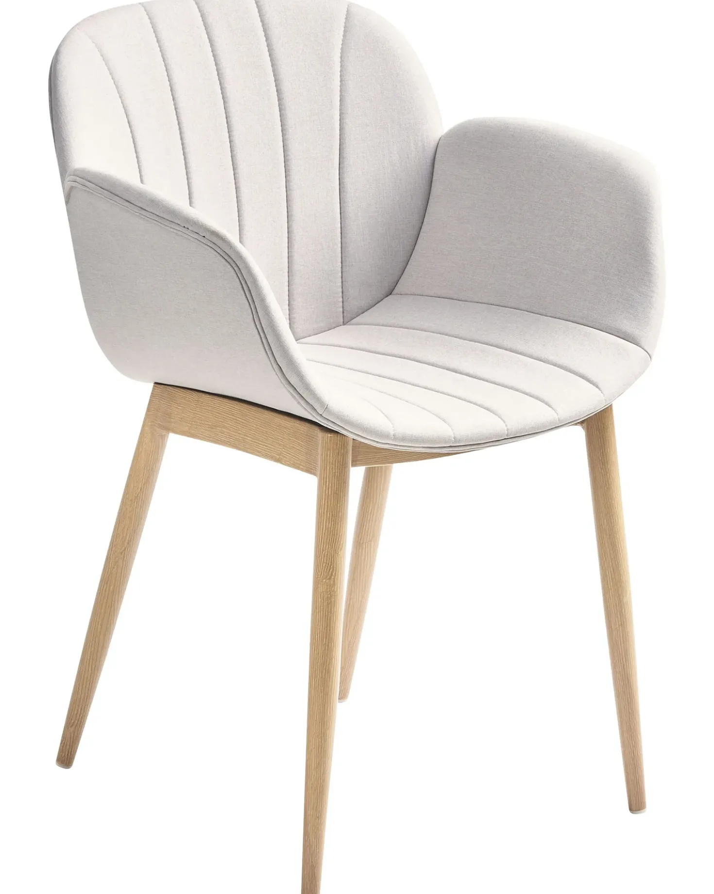 Set di 2 sedie da pranzo ALICE Tessuto Grigio chiaro