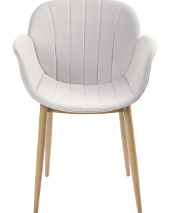 Set di 2 sedie da pranzo ALICE Tessuto Grigio chiaro