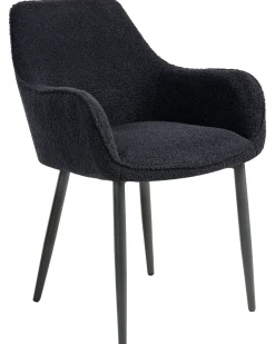 Set di 2 sedie da pranzo ALDEN Bouclé Nero