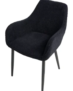 Set di 2 sedie da pranzo ALDEN Bouclé Nero