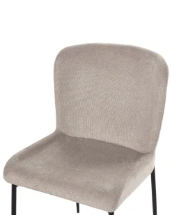 Set di 2 sedie da pranzo ADA Tessuto Tortora