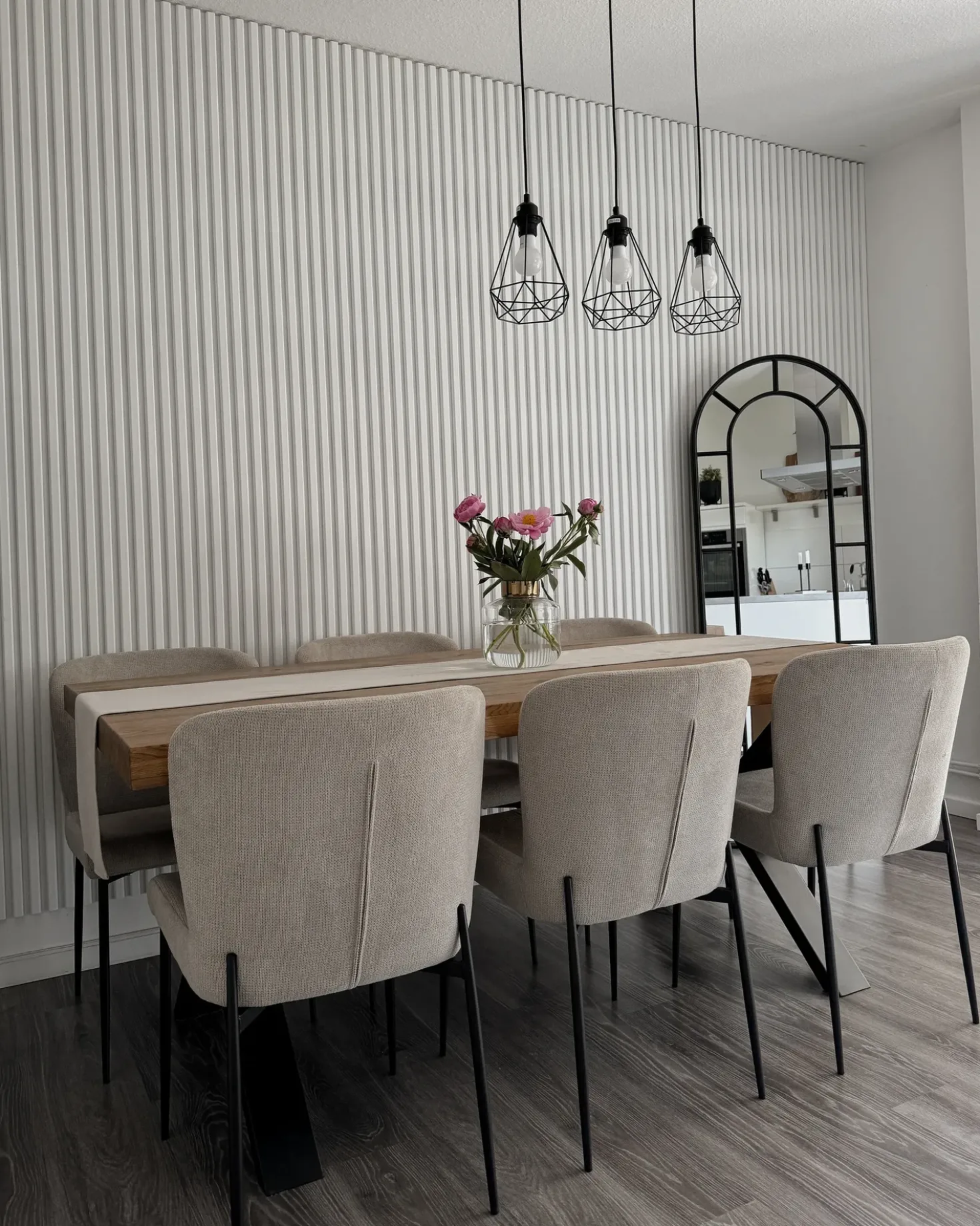 Set di 2 sedie da pranzo ADA Tessuto Tortora