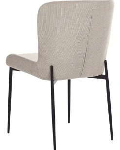 Set di 2 sedie da pranzo ADA Tessuto Tortora