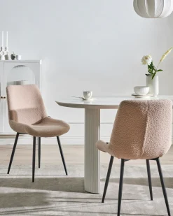 Set di 2 sedie da pranzo AVILLA Bouclé Beige