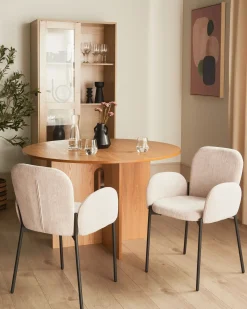 Set di 2 sedie da pranzo ALBEE Tessuto Beige