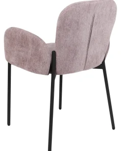 Set di 2 sedie da pranzo ALBEE Tessuto Rosa