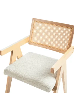 Set di 2 sedie da pranzo AVA Legno Marrone chiaro/Beige