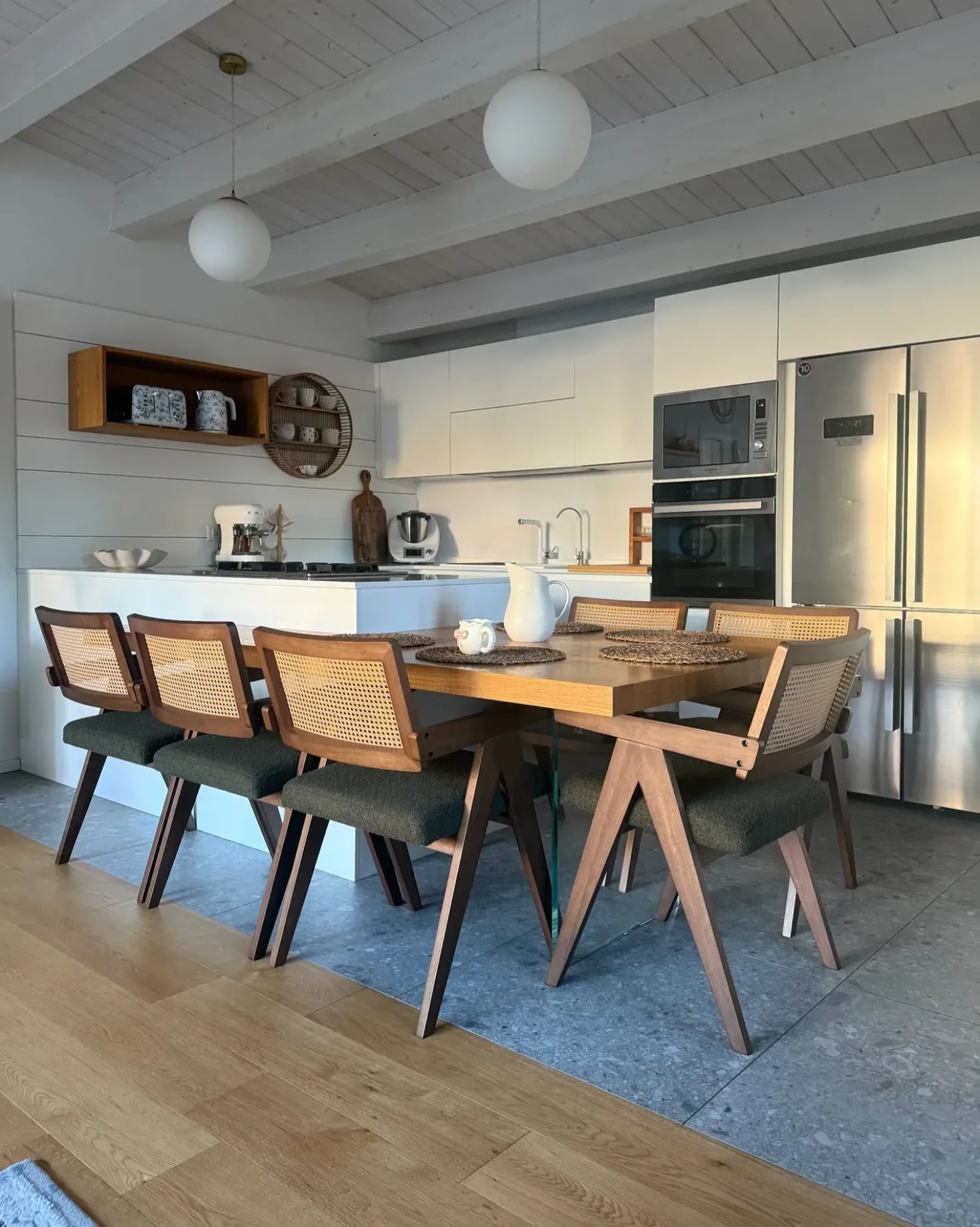 Set di 2 sedie da pranzo AVA Legno Marrone/Verde
