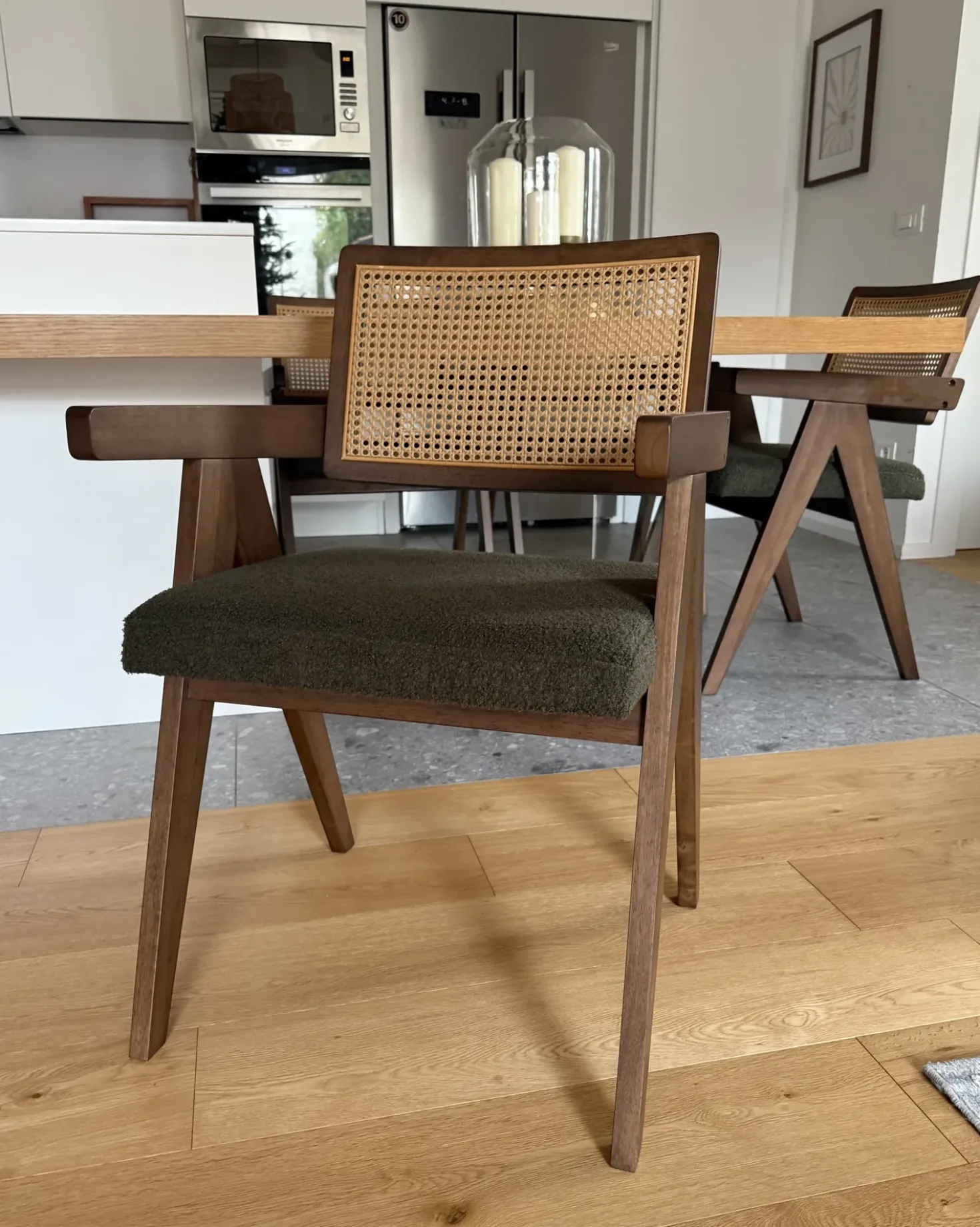 Set di 2 sedie da pranzo AVA Legno Marrone/Verde