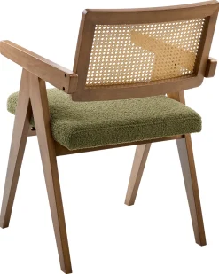 Set di 2 sedie da pranzo AVA Legno Marrone/Verde