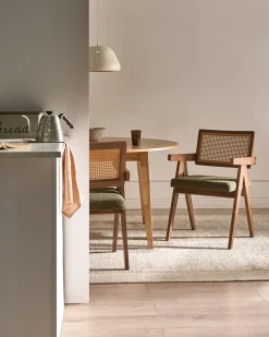 Set di 2 sedie da pranzo AVA Legno Marrone/Verde
