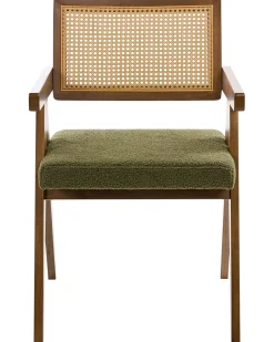 Set di 2 sedie da pranzo AVA Legno Marrone/Verde