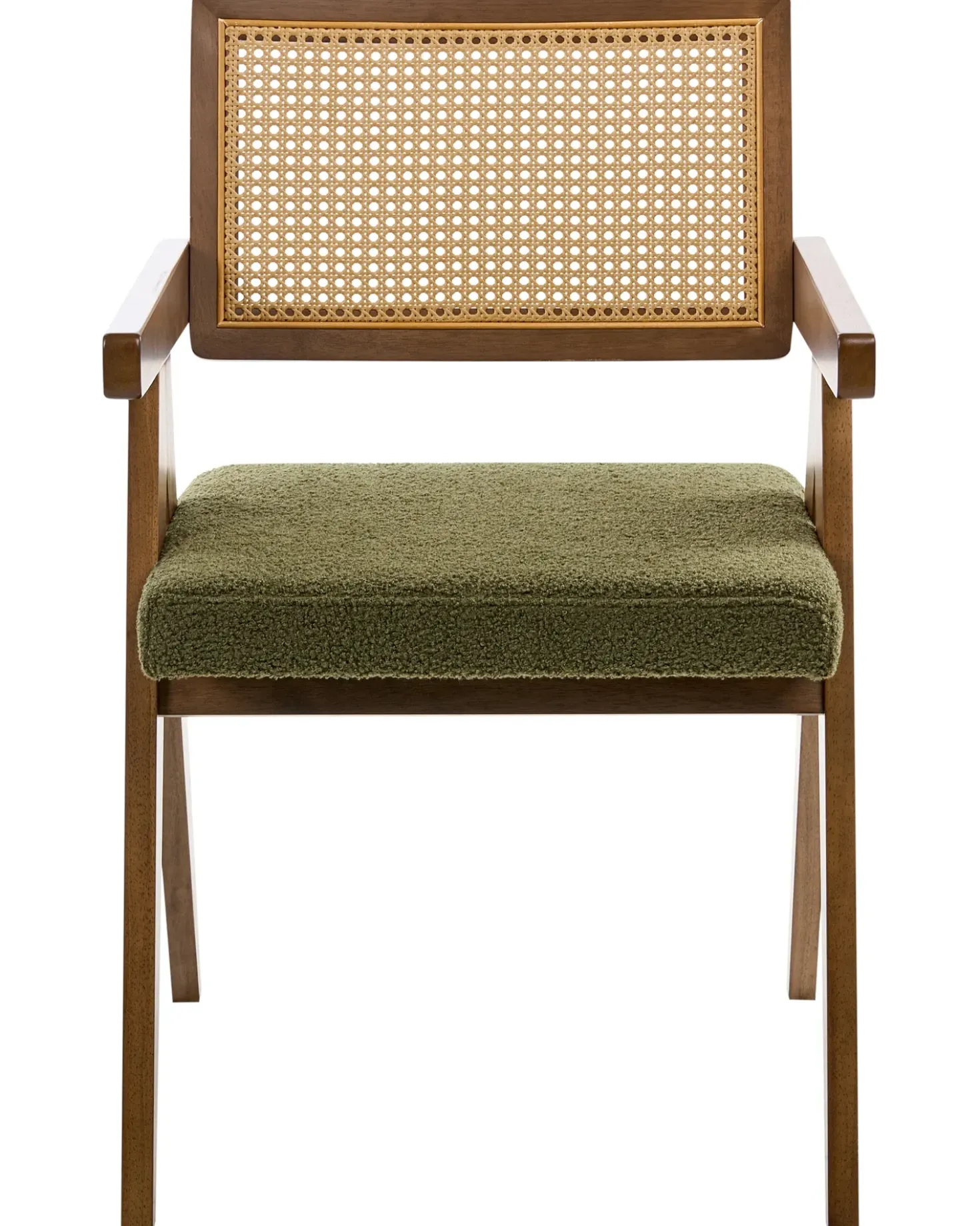 Set di 2 sedie da pranzo AVA Legno Marrone/Verde