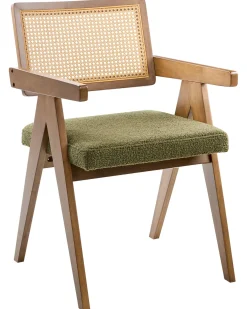 Set di 2 sedie da pranzo AVA Legno Marrone/Verde
