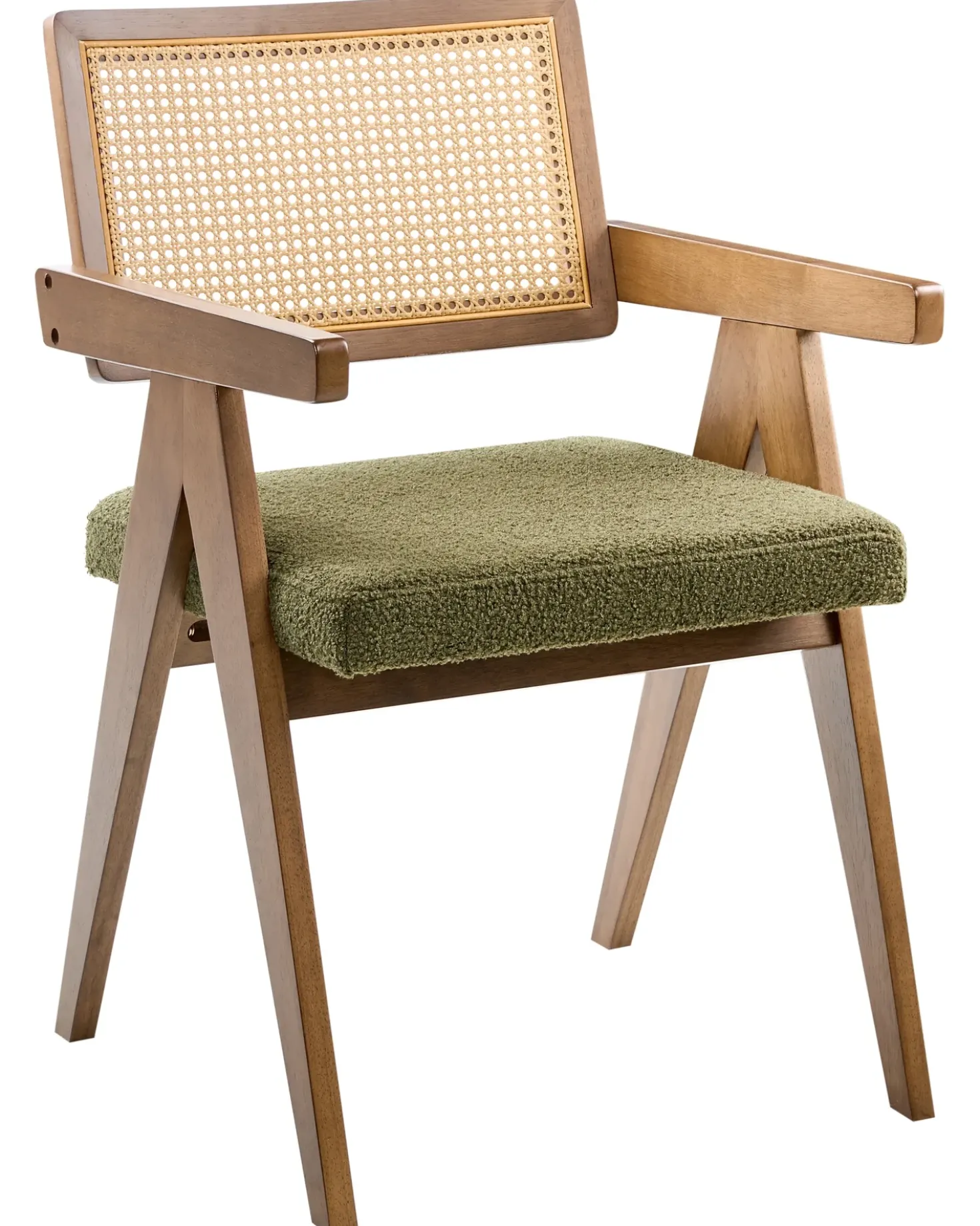 Set di 2 sedie da pranzo AVA Legno Marrone/Verde