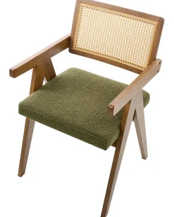 Set di 2 sedie da pranzo AVA Legno Marrone/Verde