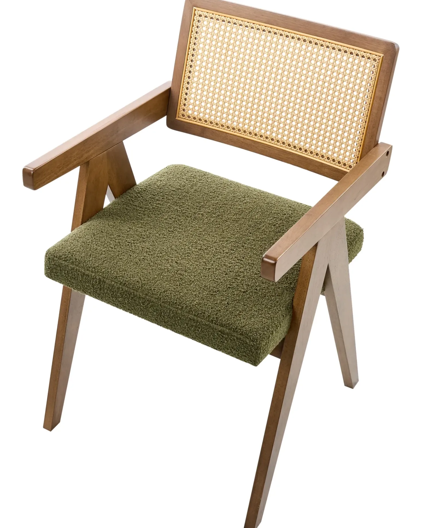 Set di 2 sedie da pranzo AVA Legno Marrone/Verde