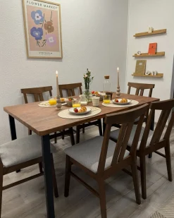 Set di 2 sedie da pranzo AVALON Legno Grigio chiaro