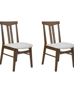 Set di 2 sedie da pranzo AVALON Legno Grigio chiaro