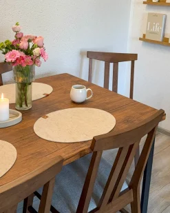 Set di 2 sedie da pranzo AVALON Legno Grigio chiaro